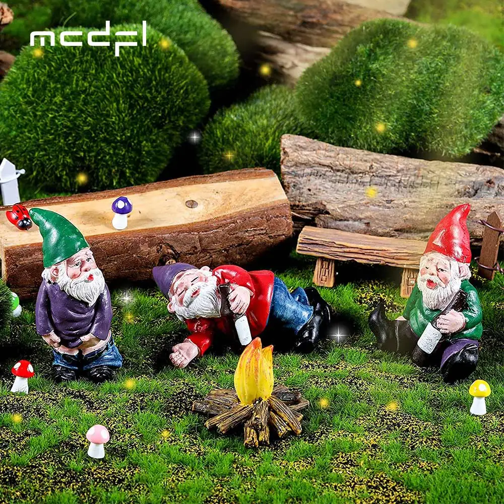 

Фигурки в виде грибов, сказочный Садовый Гном из смолы