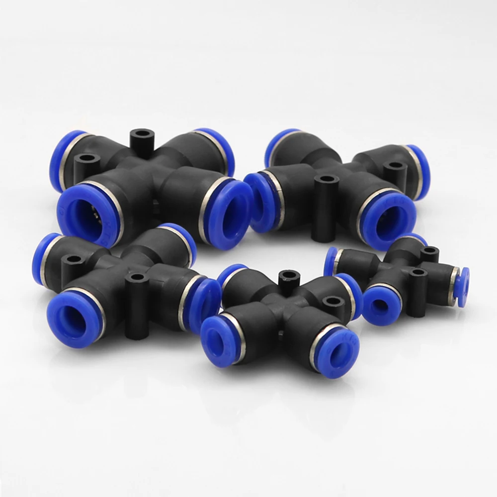 

PZA cross type four-way quick connector quick plug-in air distributor gas connector quick connector pneumatic fittings 4-12mm