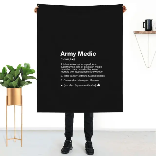 Exército medic trabalho definição significado engraçado cobertores flanela  super macio lance cobertor para casa quarto viagens joga colcha
