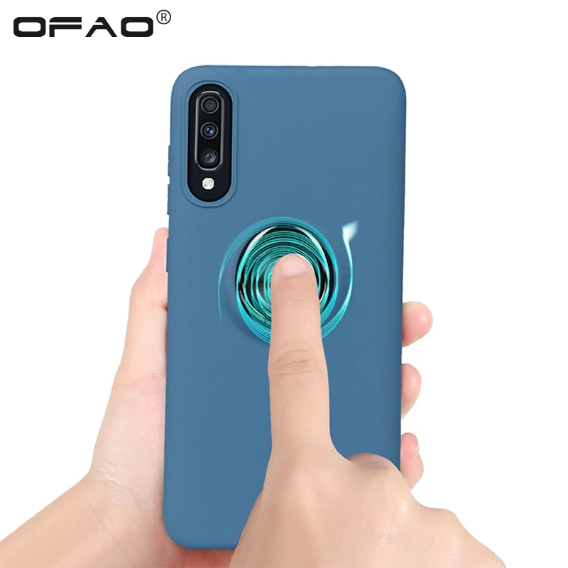 Decompression Gyro Case For Samsung Galaxy A50 A80 A90 A70 A10 A20 A30 Soft Invisible Ring Bracket Note 10 Pro Cover |