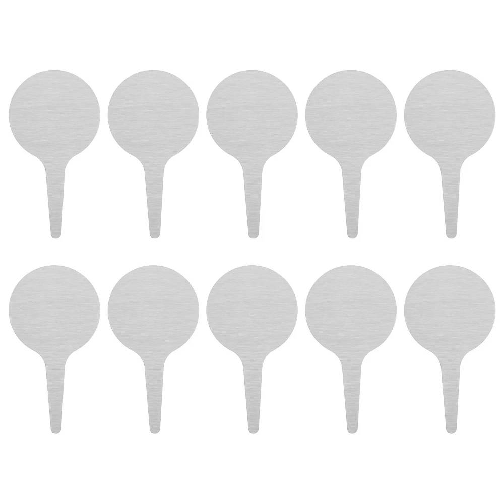 50pcs Round Metal Plant Labels Gardening Markers Stainless ...