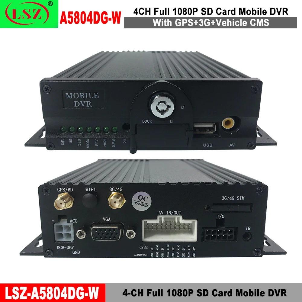 

LSZ 4Ch 720P/1080p AHD SD card Mobile DVR with 3G GPS G-Sensor taxi/bus/truck