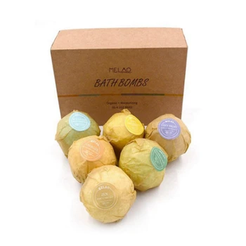 

Melao 6ps Natural Plant Extract Explosive Bath Salt Balls Handmade Deep Cleaning Spa Bombs Nourish Moisturize Skin