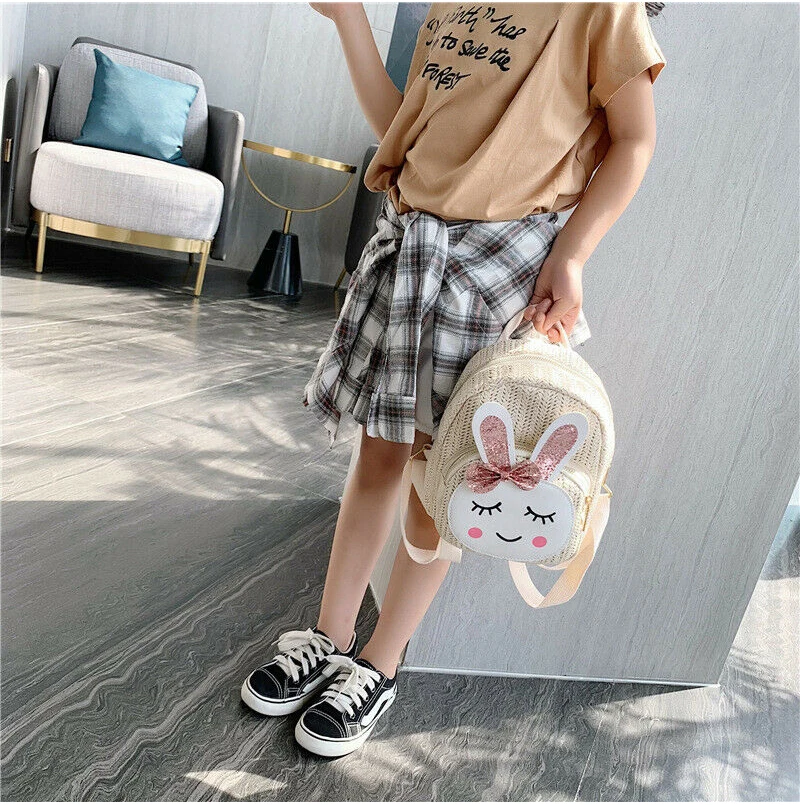 Toddler Kid Baby Boy Girl Cartoon Straw Backpack Children Infant Cute lovely Sweet Mini Rucksack Shoulder Bags Small School Bag