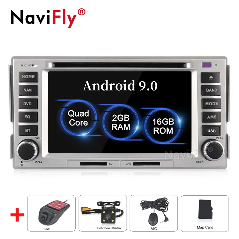 2din Android 9,0 автомобильный Радио dvd-плеер для HYUNDAI SANTA FE 2006 2007 2008 2009 2010 2011 2012 Мультимедиа gps навигация wifi RDS - Цвет: Camera DVR