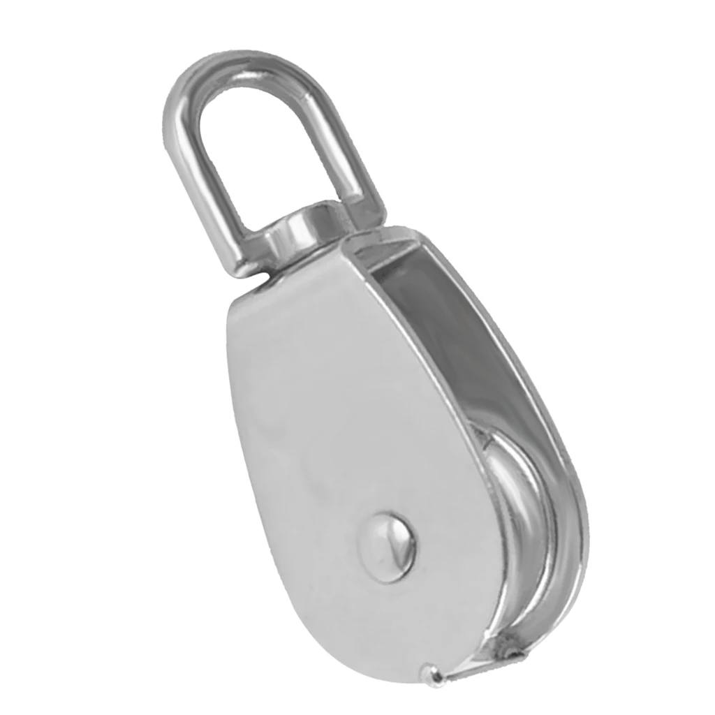 

15 Pcs 304 Stainless Steel Single Pulley Block Swivel Pulleys for Lifting, M15