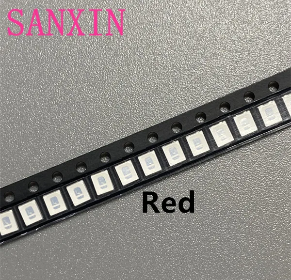 100 шт./лот светодиодные лампы Красный SMD 2835 0 2 Вт супер хайлайтер светоизлучающие