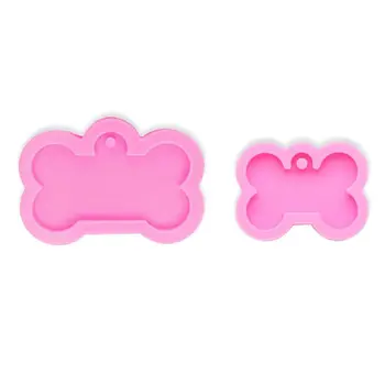 

Silicone Bone Shape Pendant Resin Mold DIY Dog Tag Dog Bone Shaped Keychain Resin Casting Mold Resin Crafting Tools