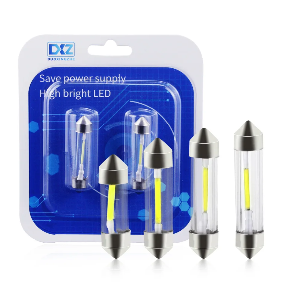 DXZ 2 шт. C5W Led 31 мм 36 мм/39 мм/41 мм C10W лампы SMD COB Led автомобиля Подсветка салона 12V 6000K белый светодиодный светильник для крыши светильник