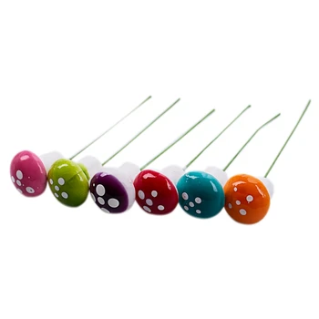 

64 Pieces Fairy Miniature Garden Ornaments, Mushrooms Decoration,8 Colors ran