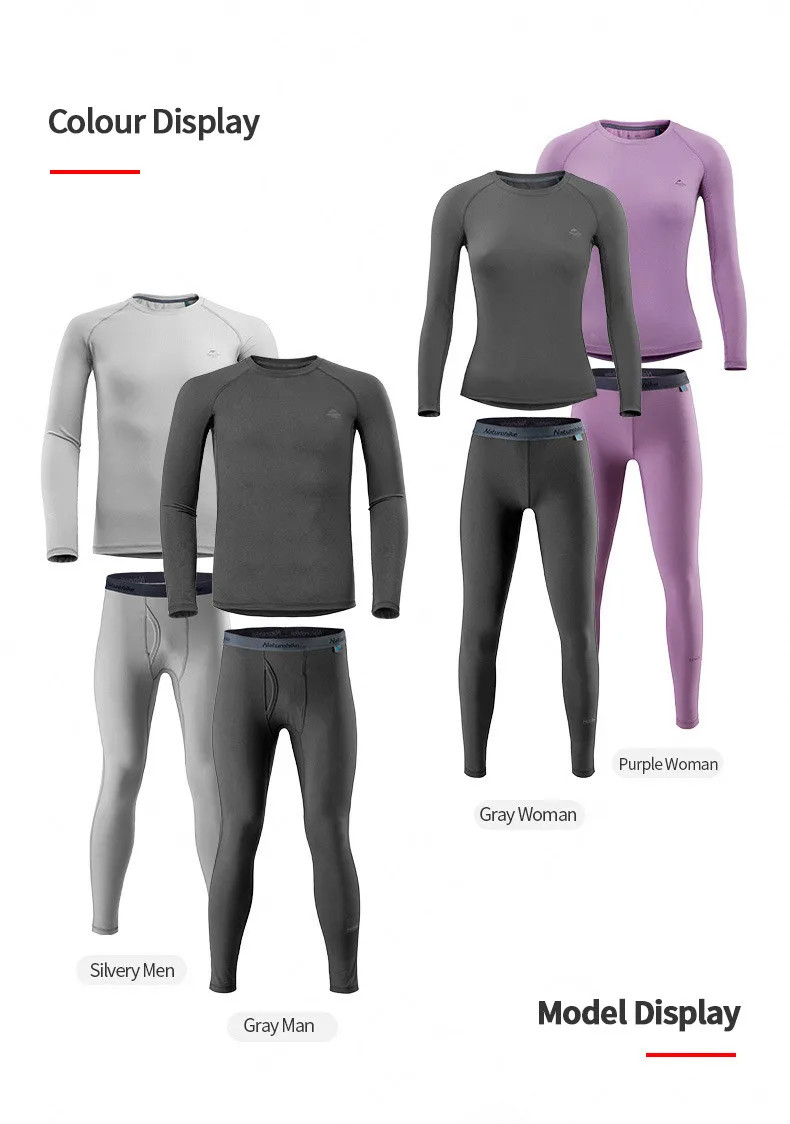 Naturehike Outdoors Functional Thermal Underwear Suit Quick Drying Autumn Pants Winter Sweat Releasing Sports Underwear