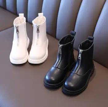 

Kids Martin Boots Autumn Winter New PU Leather Children Showing Sport Shoes Keep Warm Fashion Kids Botas Boys Girls Snow Boots