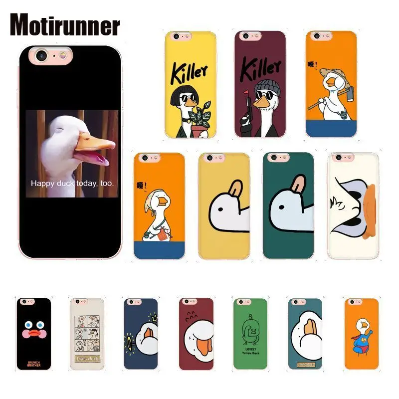 Бренд Funny Happy Duck рабочий чехол для IPhone 8 7 6 6S Plus X XS MAX 5 5S SE XR 10 11 Pro Max | Мобильные