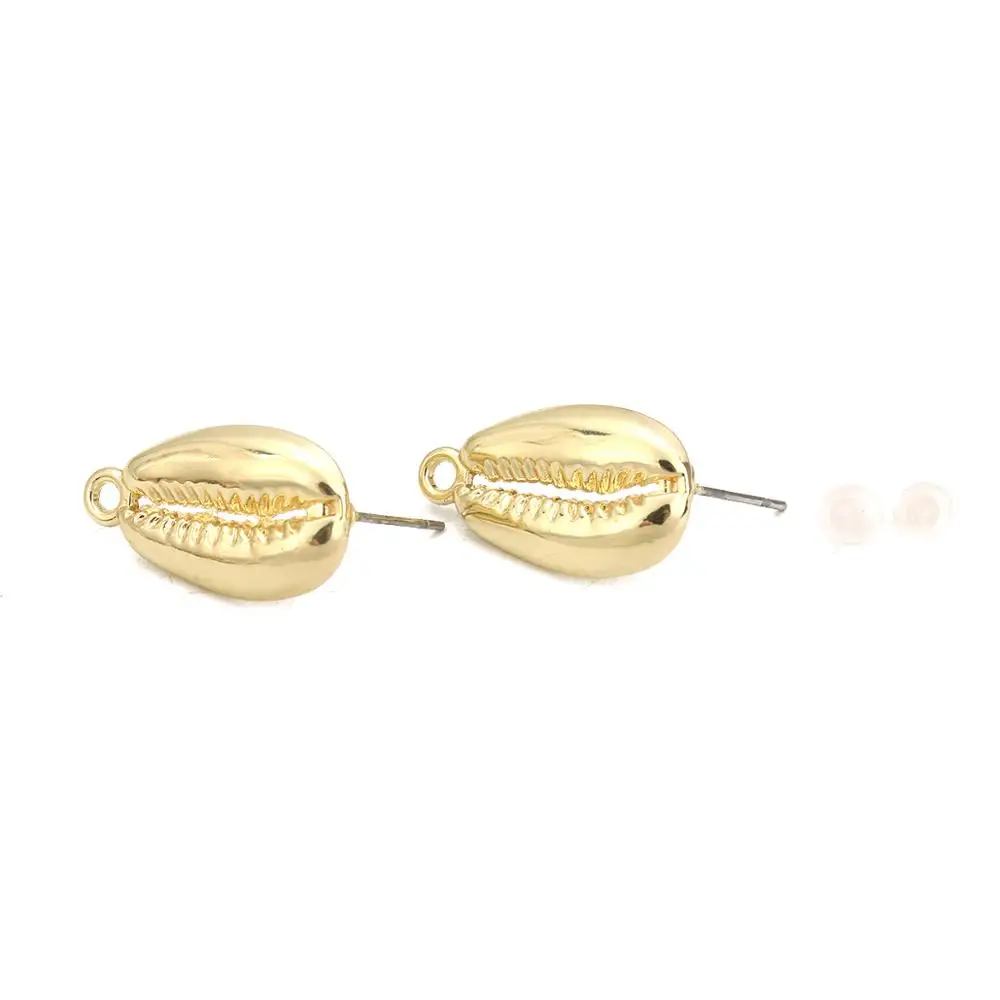 

DoreenBeads Fashion Zinc Based Alloy Ear Post Stud Earrings Findings Round Gold Stripe W/ Loop Jewelry DIY Charms, 2 PCs