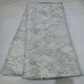 

Brocade Lace Fabric for Wedding Party Dress High Quality African Jacquard Fabric Lace Nigerian French Tulle Lace white