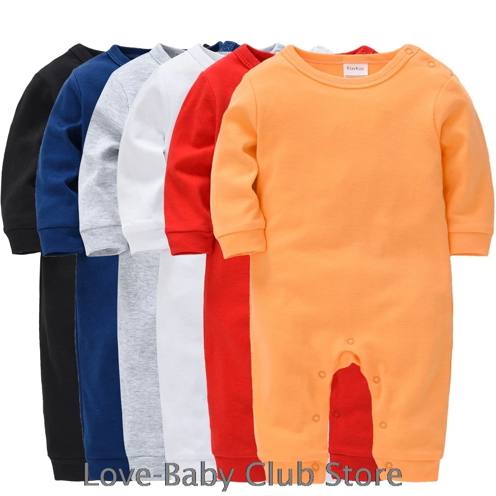 

Baby Girls Boys Romper Blank Solid Color Long Sleeve 100% Cotton Infant Toddlers Newborn One-Pieces roupa de bebes Infantil