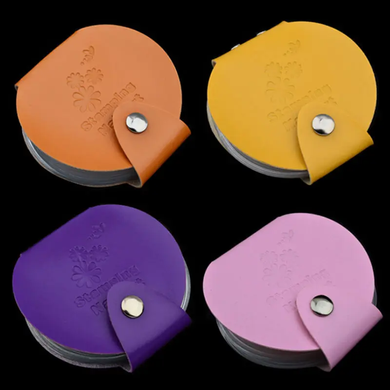 8cm*9cm 24 Slots Nail Art Stamping Plate Empty Case Holder Organizer Concise Pattern Manicure Nail Stamping Tool