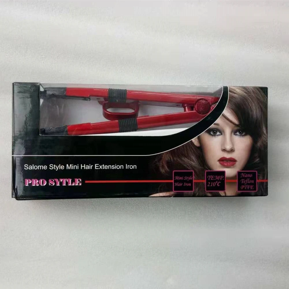

Salone mini Hair Extension Iron Red Color Fusion Connector Keratin Bonding Tools Adjustable Temperature Fusion Heat Connector