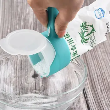 

Seal pour Food Storage Bag Clip Snack Sealing Clips Sealer Home Travel Discharge Nozzle Food Gadgets Kitchen with Clamp Sac Q3S3