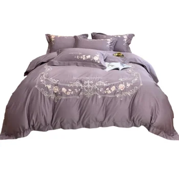 

Exquisite high-end new European and American style bedding 60 sets of satin long-staple cotton European embroidery