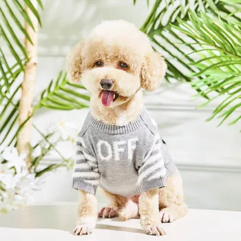 

Stripe Dog Sweater for Small Medium Large Dogs Warm Sweater for French Bulldog Print Coat Pet Clothing Puppy Costume Wholesale