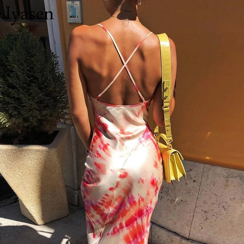 

Fashion Sexy Party Backless Maxi Dresses Women Slash Neck Spaghetti Strap Summer Autumn Beach Floral Print Dresses Vestidos