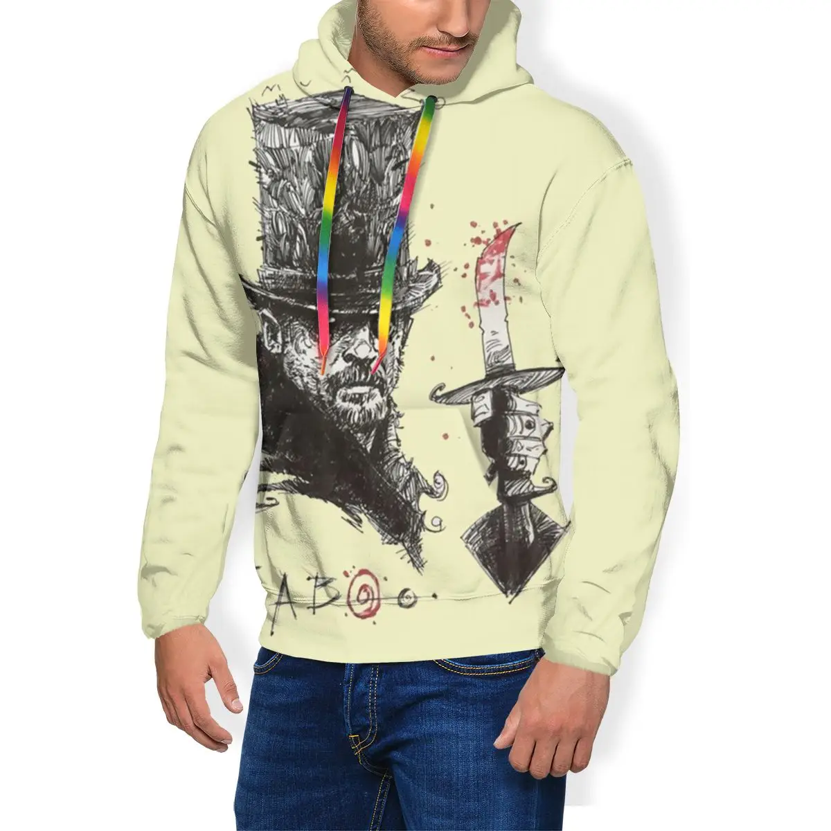 

Taboo Hoodie Taboo Delaney Skets Hoodies XXXL Warm Pullover Hoodie Male Loose Red Polyester Stylish Hoodies