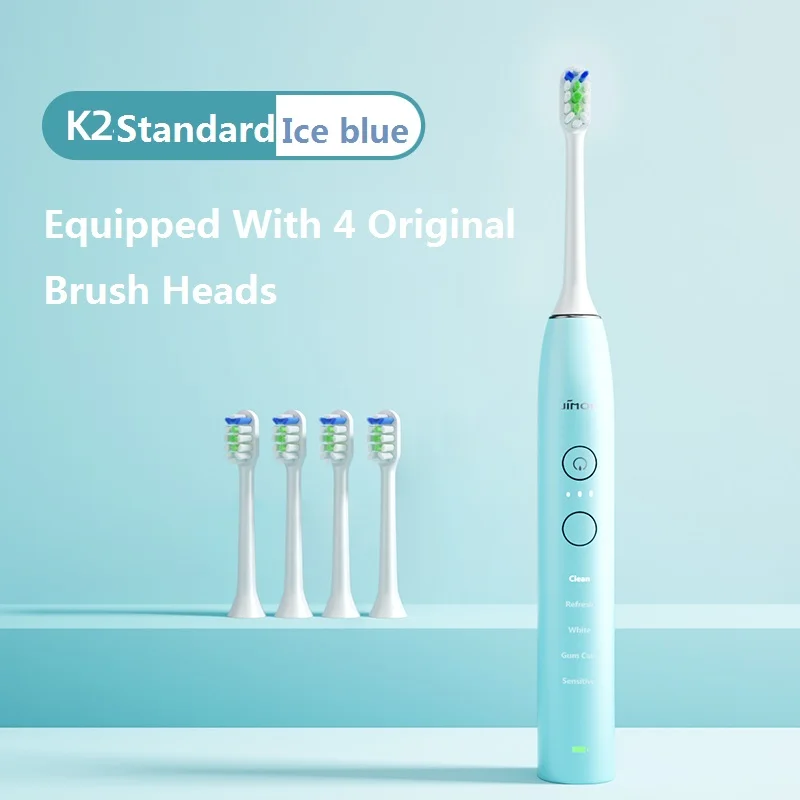thumbnail image 1 of Cepillo de dientes eléctrico JIMOK K2, potente cepillo de dientes eléctrico ultrasónico, recargable por USB, tecnología médica blanqueadora para adultos, cepillado K2, 1 of 5