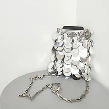 Шикарная сумка на плечо с цепочкой Роскошные брендовые сумочки качественное блестящее сумка с кисточками через плечо женские сумки-мессенджеры torba na ramię