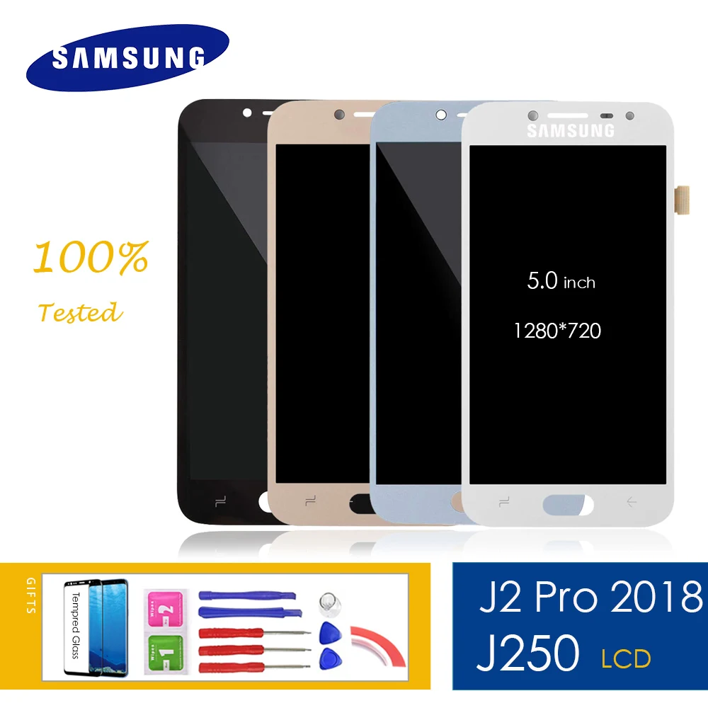 

For Samsung Galaxy J2 pro 2018 LCD Display J250 Touch Screen Digitizer Assembly J250 lcd replacement repair parts with gift