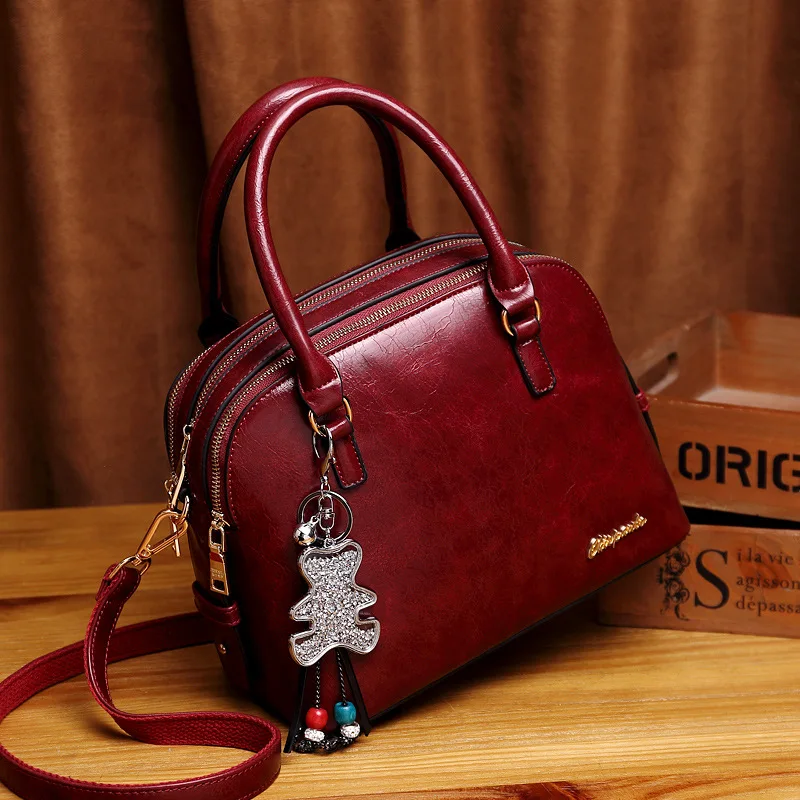 red Высокое качество, сумка на плечо, женская сумка, кожаная, bolsa feminina CHISPAULO, новинка, Стильные Простые Женские сумки - Цвет: red