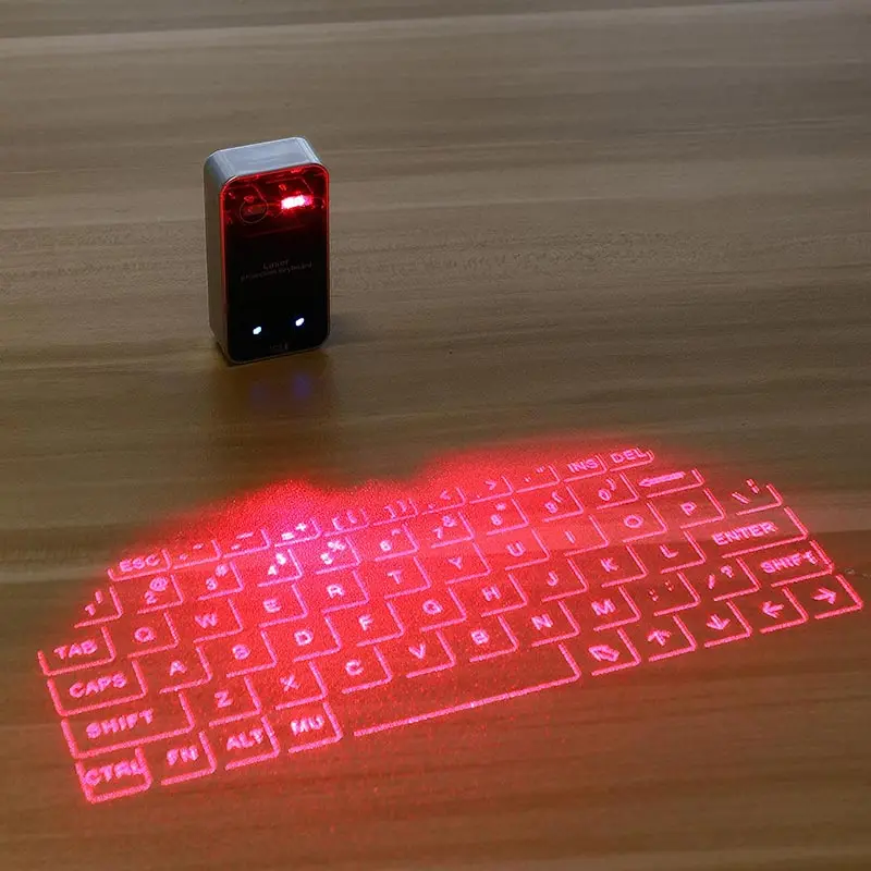 Bluetooth Виртуальная лазерная клавиатура беспроводная проецирующая клавиатура портативная для компьютера телефона коврик для ноутбука с функцией мыши горячая распродажа - Цвет: Black KB560