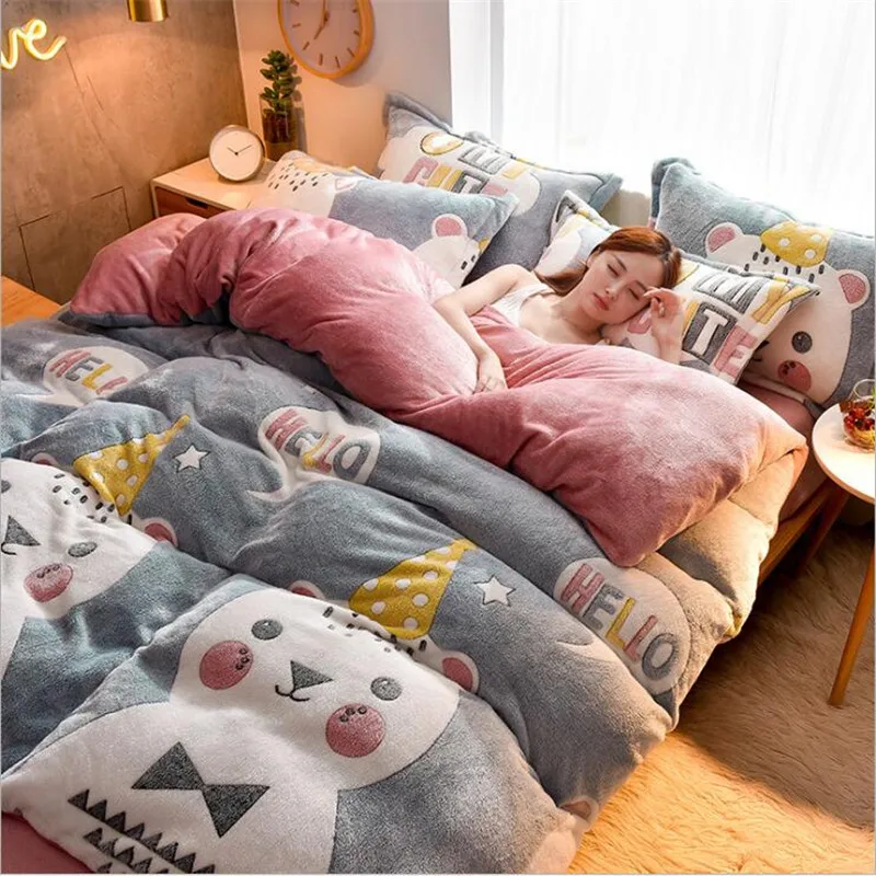 Têxtil para casa 1pc flanela colcha capa