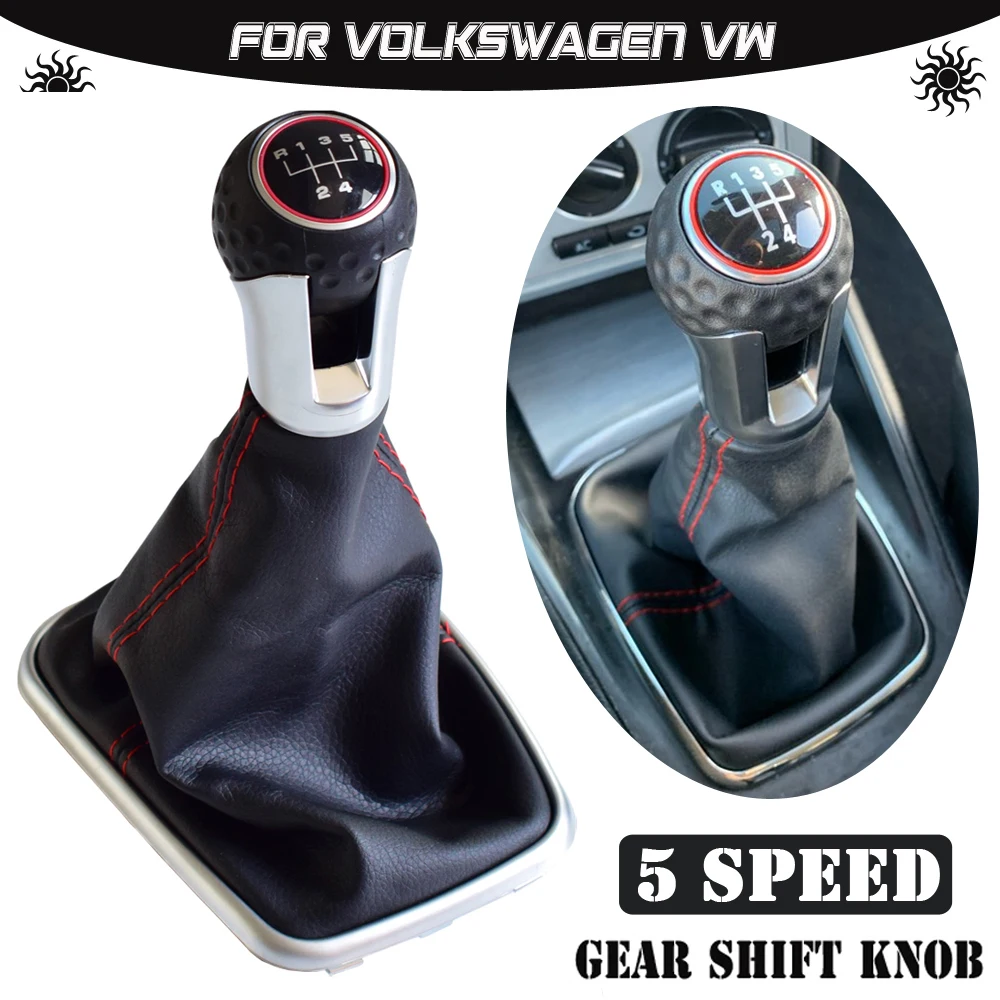 Car Gear Shift Knob Silver Cap 12mm With Leather Gaiter Boot Cover ...