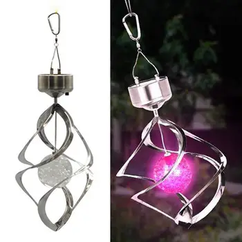 

Solar Powered LED Wind Chime Light Color Changing Hanging Spinner Lamp Solar Light Solar LED Light Led Solar Lights