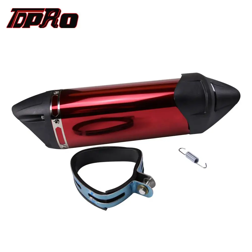

TDPRO 38mm Red Racing Silence Exhaust Muffler Pipe With Removable Silencer Clamp For Motorcycle 125cc-150cc Dirt Bike ATV Quad