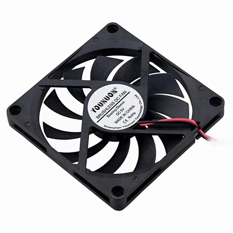 2PCS YOUNUON 80MM 5V USB 80x80x10mm 8cm 5V 12V 24V 8010 2PIN 3PIN Brushless DC Cooling Cooler PC CPU Computer Case Fan Cooler