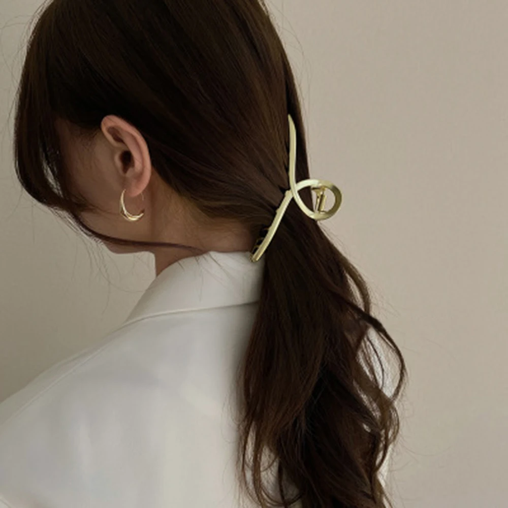 Get This Claw-Clip Clamp Hairpin Hair-Accessories Metal Women for Party Jewelry Matte-Texture aKwjMVJzljg