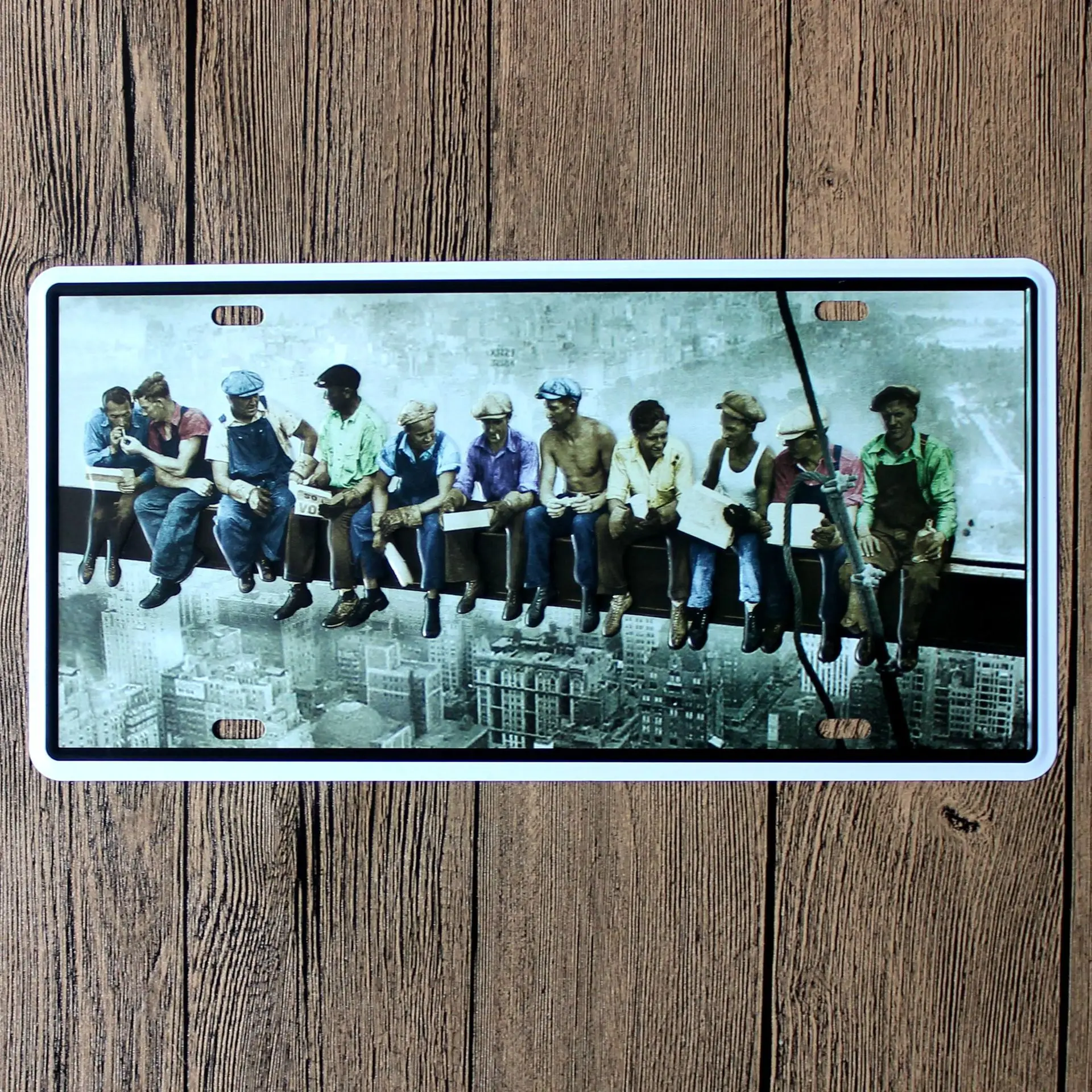 

Leisure time - Retro license plate home cafe wall decoration painting iron painting bar industrial style hanging painting