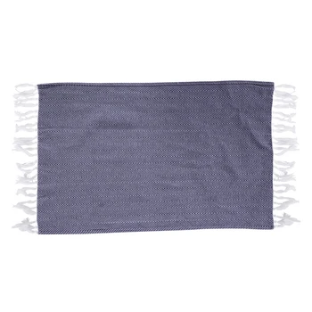 

Cotton Yarn Dyed Dish Towel With Hand-made Tassel Napkin Tea Towel Dishtowel Kitchen Towel Cleaning Cloth dark blue