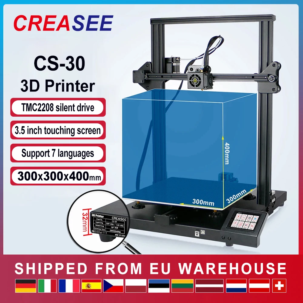 Creasee fdmプロ3Dプリンタ大判金属印刷diyキット3.5インチタッチスクリーン印刷機3 dデュアルz軸300x300  AliExpress