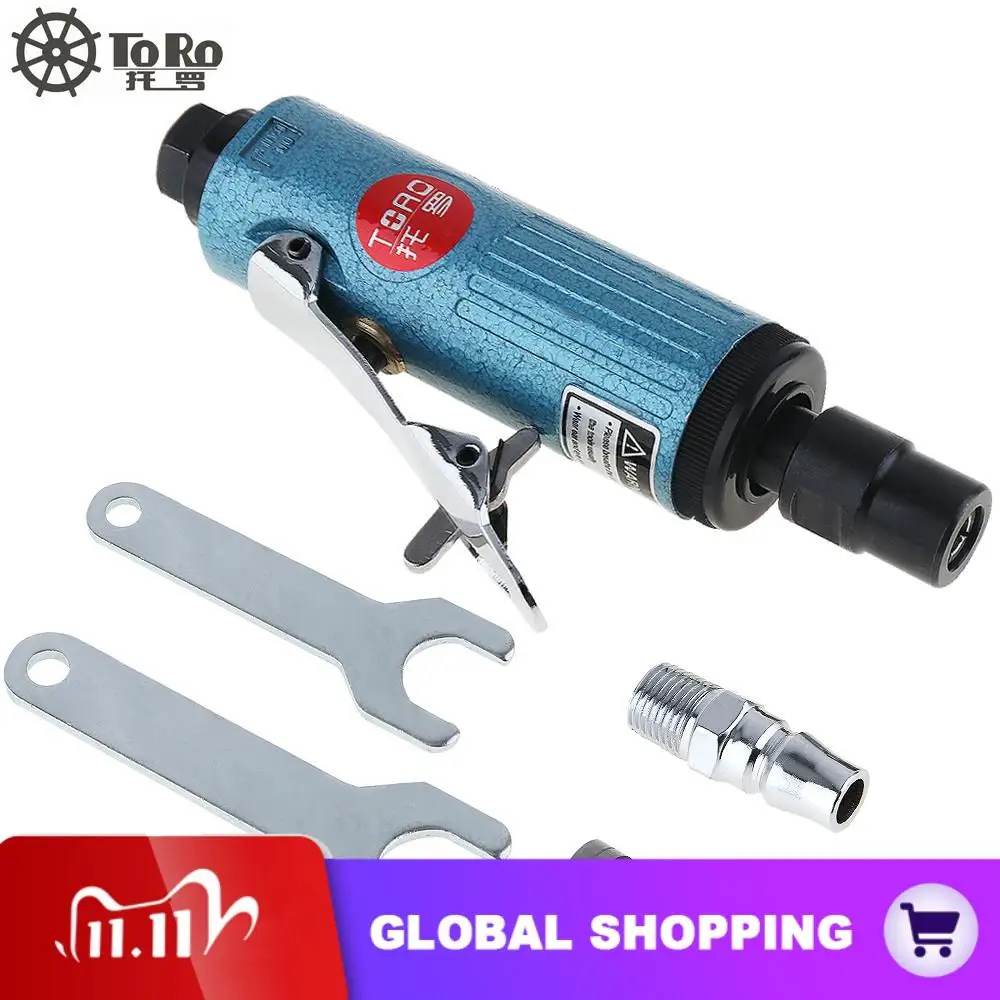 

TORO 1/4" Straight Shank Collet Pneumatic Grinding Machine Air Die Grinder Tools for Grinding Engraving Tire Repair Polishing