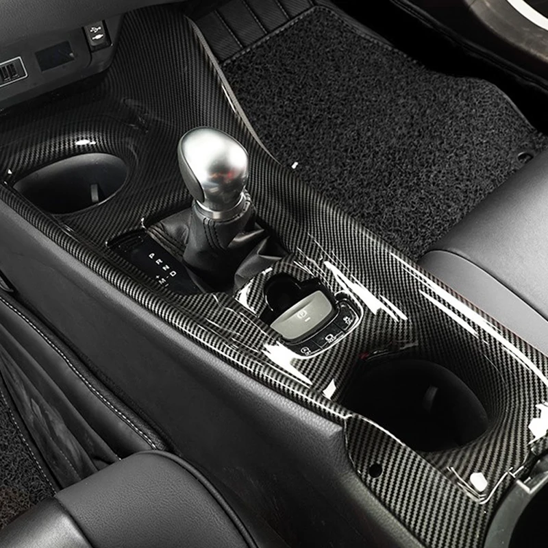 

LHD Carbon Line Center Console Gear Shift Panel Trim Sticker For CHR 2019 Water Cup Frame Strip For Toyota C-HR 2017 2018 2019