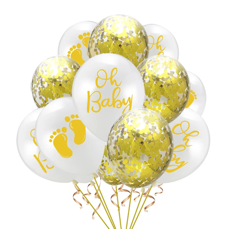 15 шт./компл. BabyShower, воздушные шары, принадлежности для 12 дюймов у нас мальчик девочка латексных воздушных шаров для вечеринки по случаю первого День рождения украшения