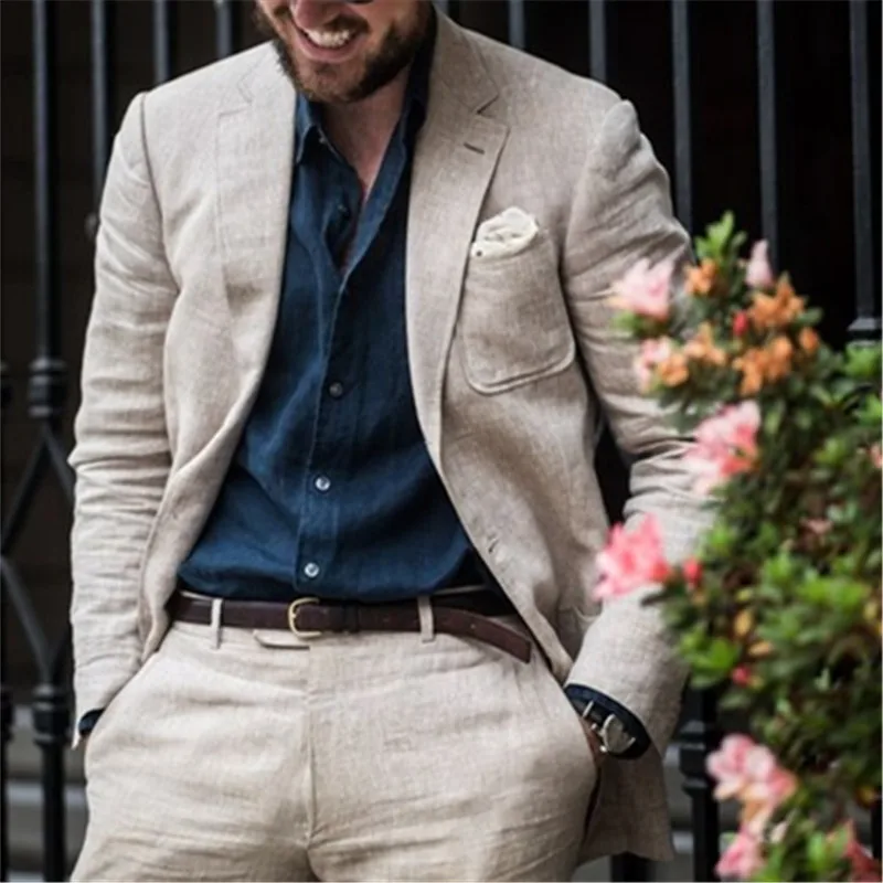

New Style Casual Men Suit 2 Pieces(Jacket+Pants+Tie) Costume Homme Marriage Blazer Prom Groom Tuxedo Masculino Clothes