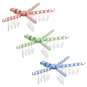 

Portable Window Frame Clothes Hanger Drying Rack Foldable Magic Support Hook Clip Travel Home for Indoor Balcony