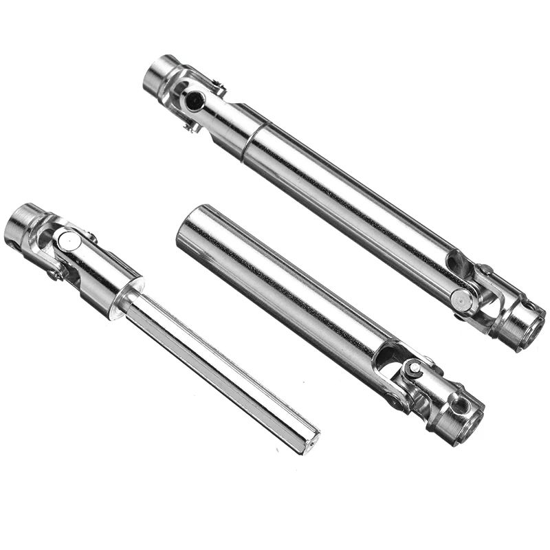 1 Pair 110-155mm Universal Drive Shaft Stainless Steel Drive Shafts For 1/10 Axial SCX10 D90 RC Crawler Accessories