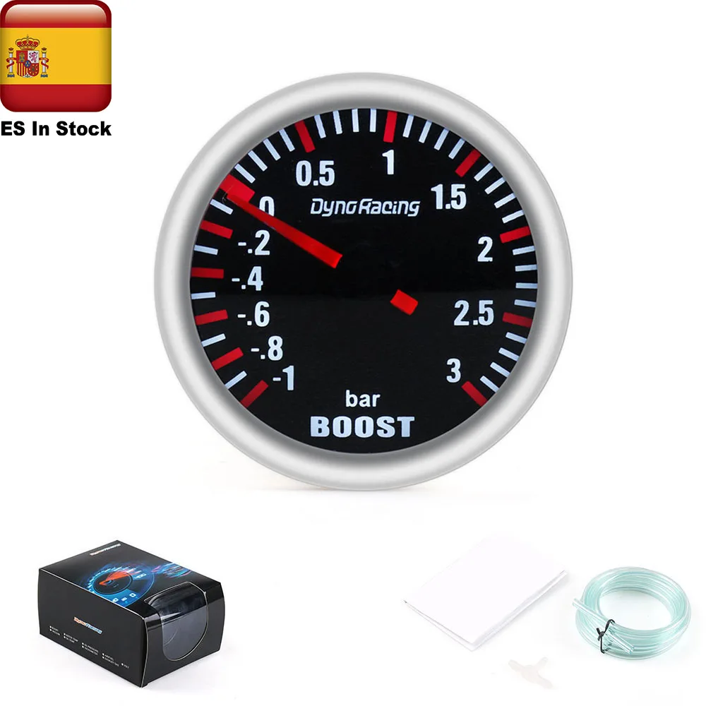 Dynoracing252MMTurboBoostGauge3BARMechanicalWhiteLedBoost