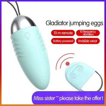 

Powerful Silent Vibrating Eggs Wireless Remote Control Jump Egg Vaginal Massager Bullet Vibration Massage Balls Health Product