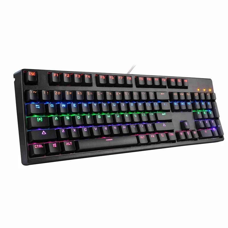 Игровая механическая клавиатура с подсветкой и подсветкой, Rgb Gamer для компьютера, ПК, ноутбука, Led, клавиша s, клавиша, настольная клавиатура Keybord 1